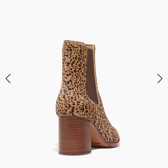 Madewell Laura Leopard Print Heeled Chelsea Boot in Spotted Calf Hair NB129 - Picture 3 of 7